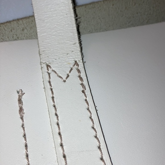 J. Crew Purse Uptown Tote White Leather Large Shoulder Bag - Picture 11 of 12